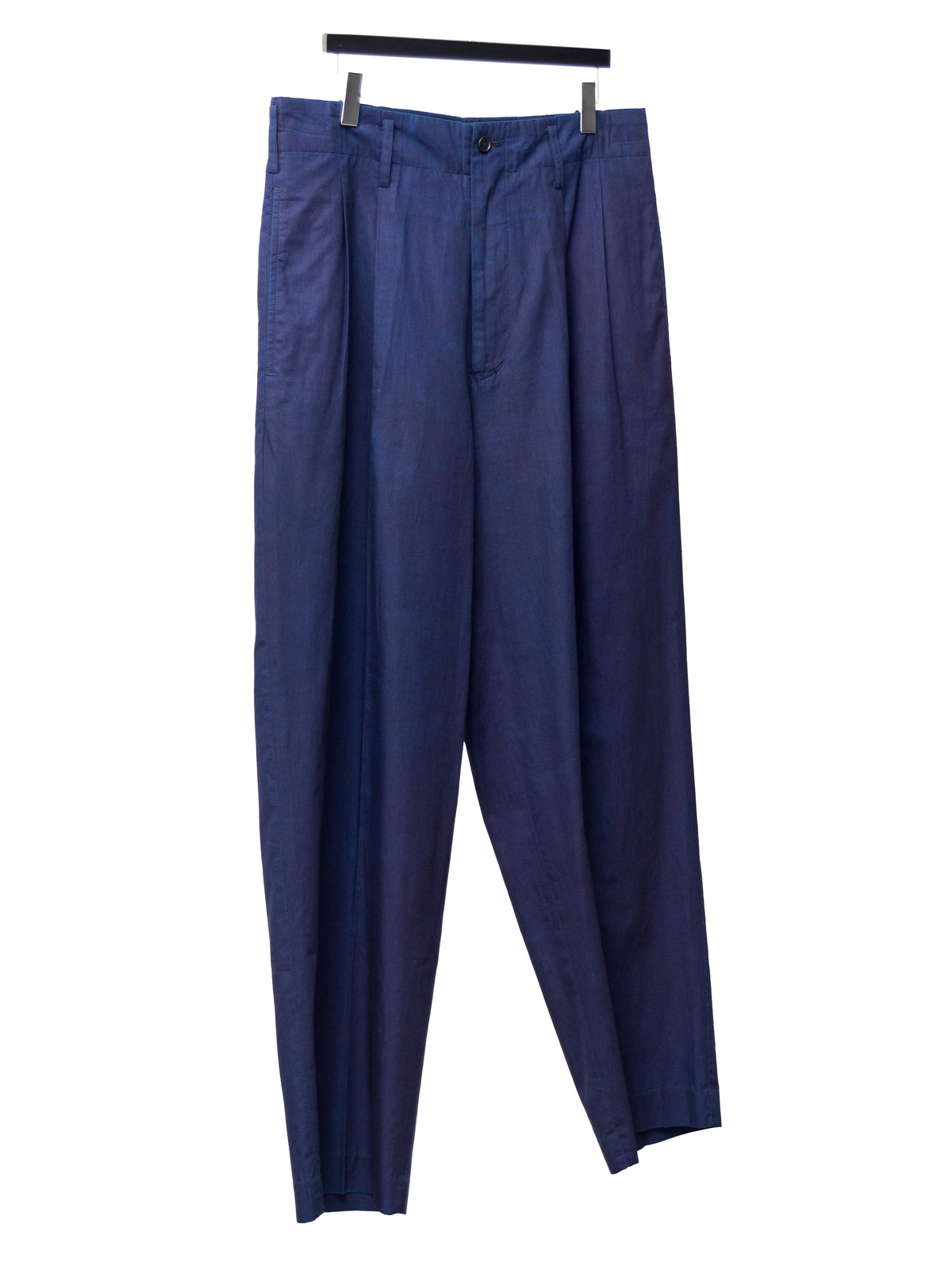 Garment Dyed Double Pleat Trousers Indigo