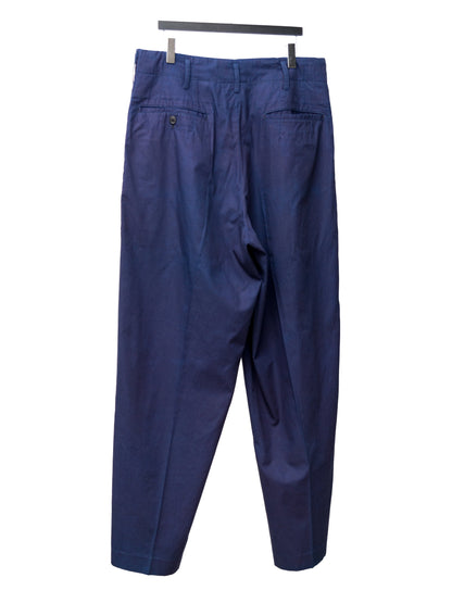 garment dyed double pleat trousers indigo ∙ cotton ∙ medium