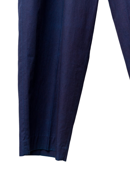 garment dyed double pleat trousers indigo ∙ cotton ∙ medium
