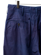 Garment Dyed Double Pleat Trousers Indigo