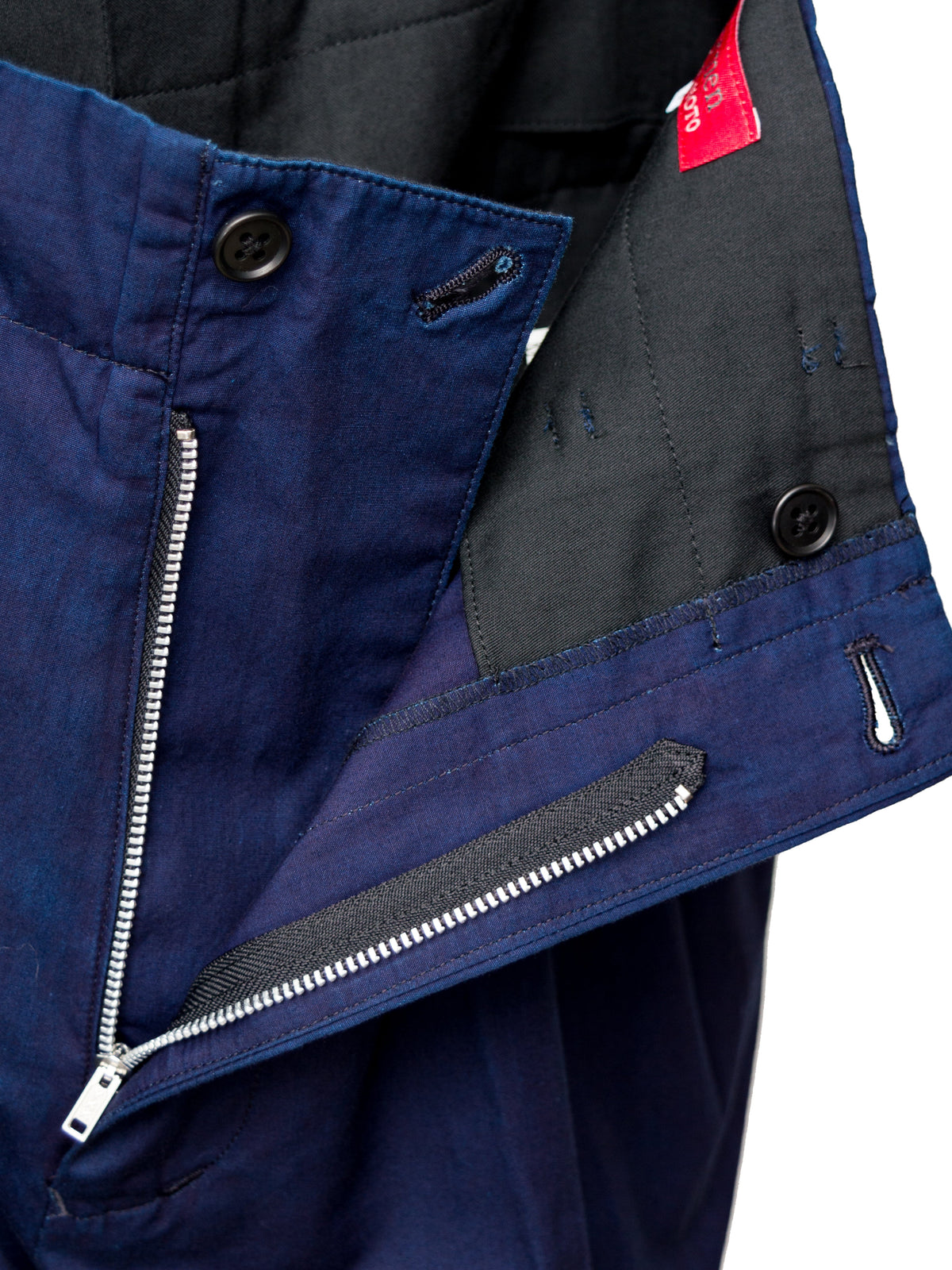 Garment Dyed Double Pleat Trousers Indigo