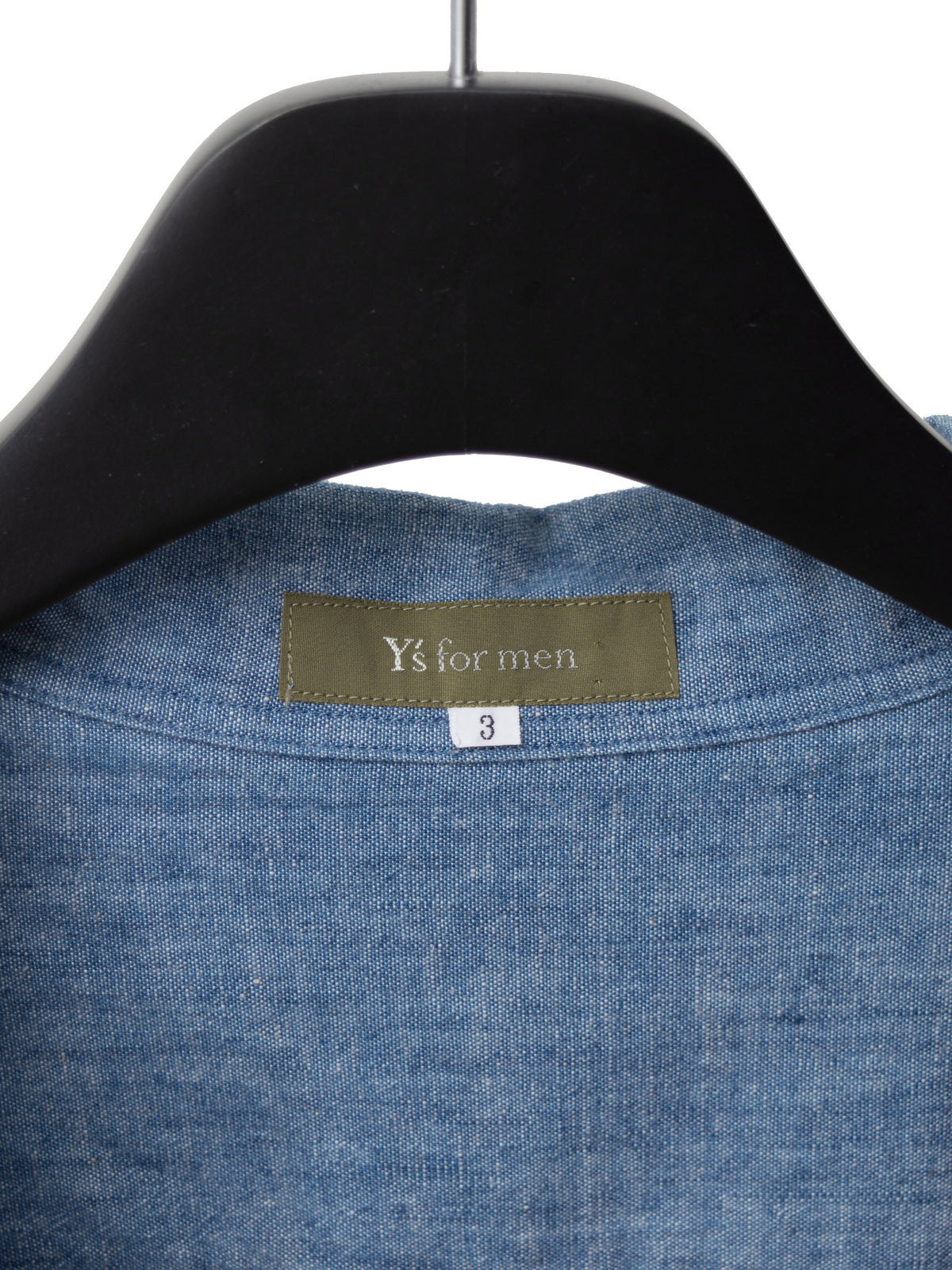 Open Collar Shirt Selvedge Chambray