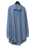 Open Collar Shirt Selvedge Chambray
