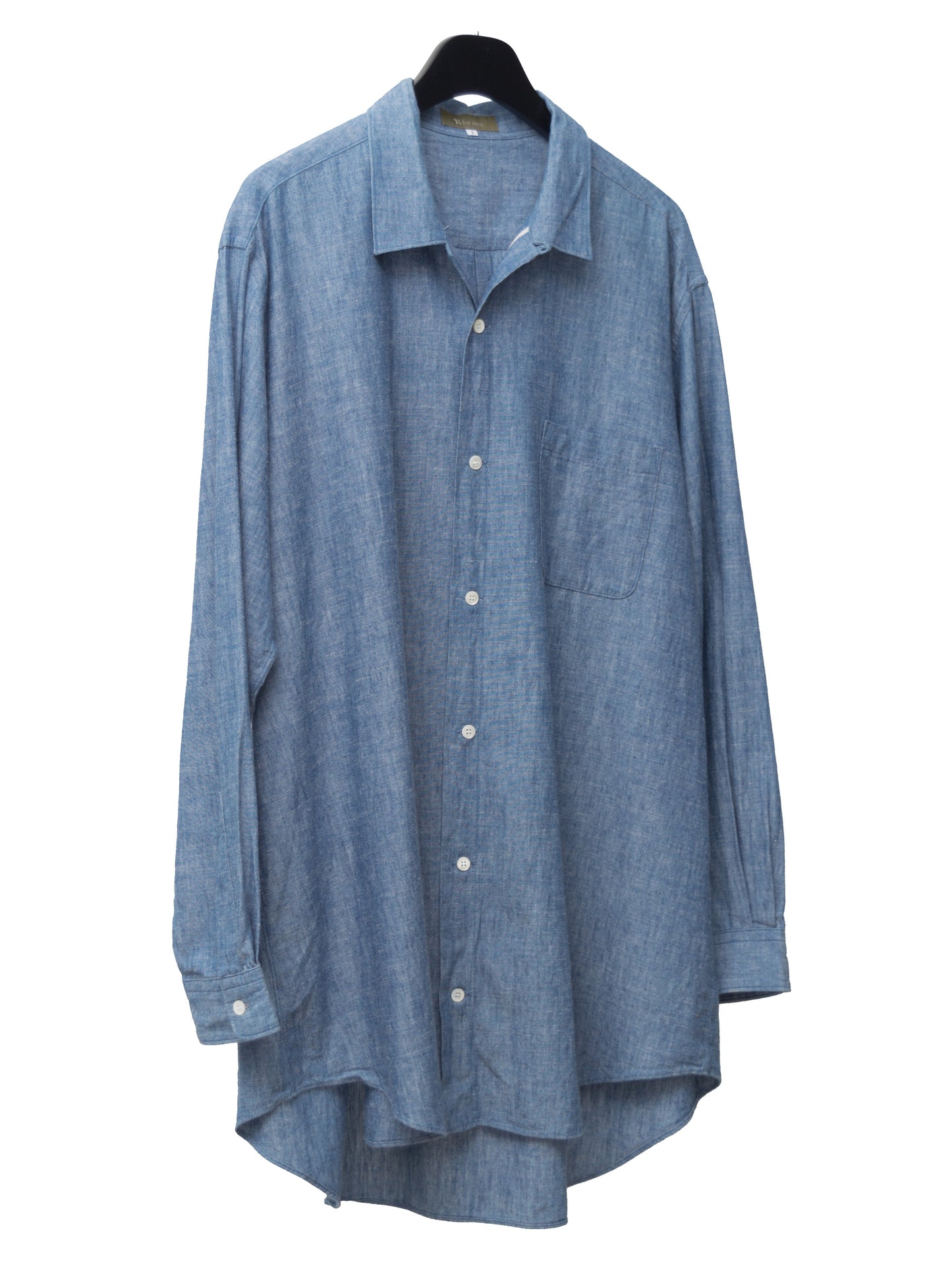 open collar shirt selvedge chambray ∙ cotton ∙ medium