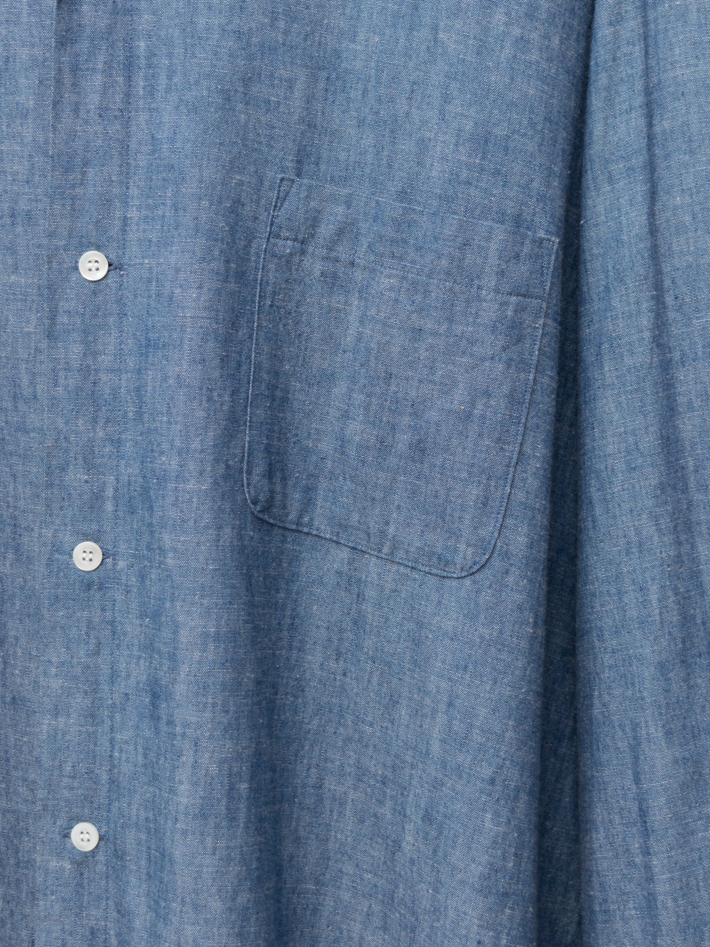 open collar shirt selvedge chambray ∙ cotton ∙ medium