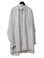 Gathered Seam Shirt Silver