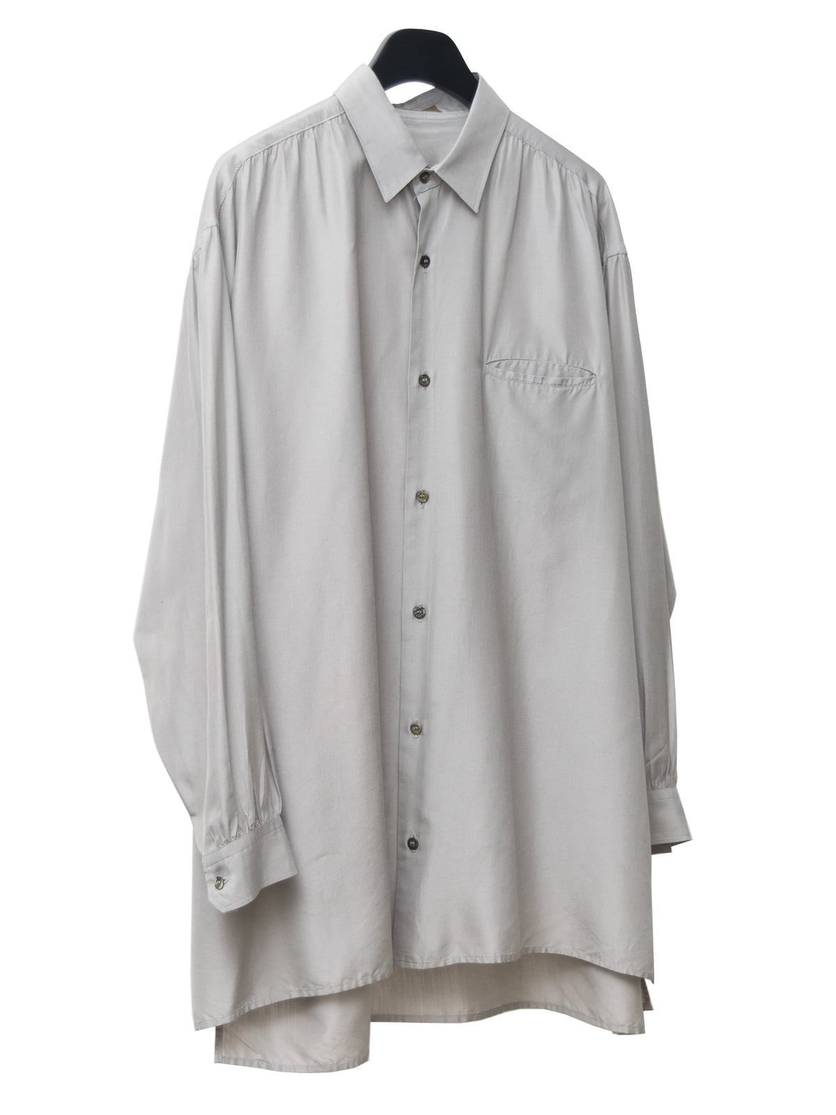 Gathered Seam Shirt Silver