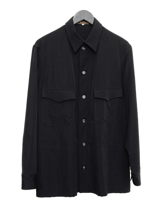 field shirt black ∙ wool ∙ medium