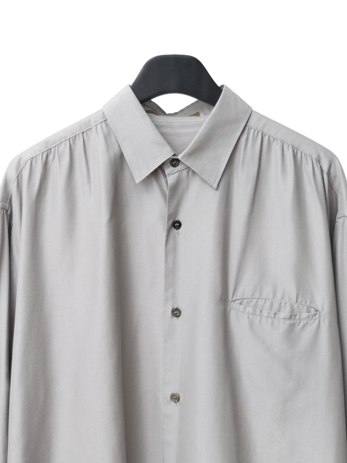Gathered Seam Shirt Silver