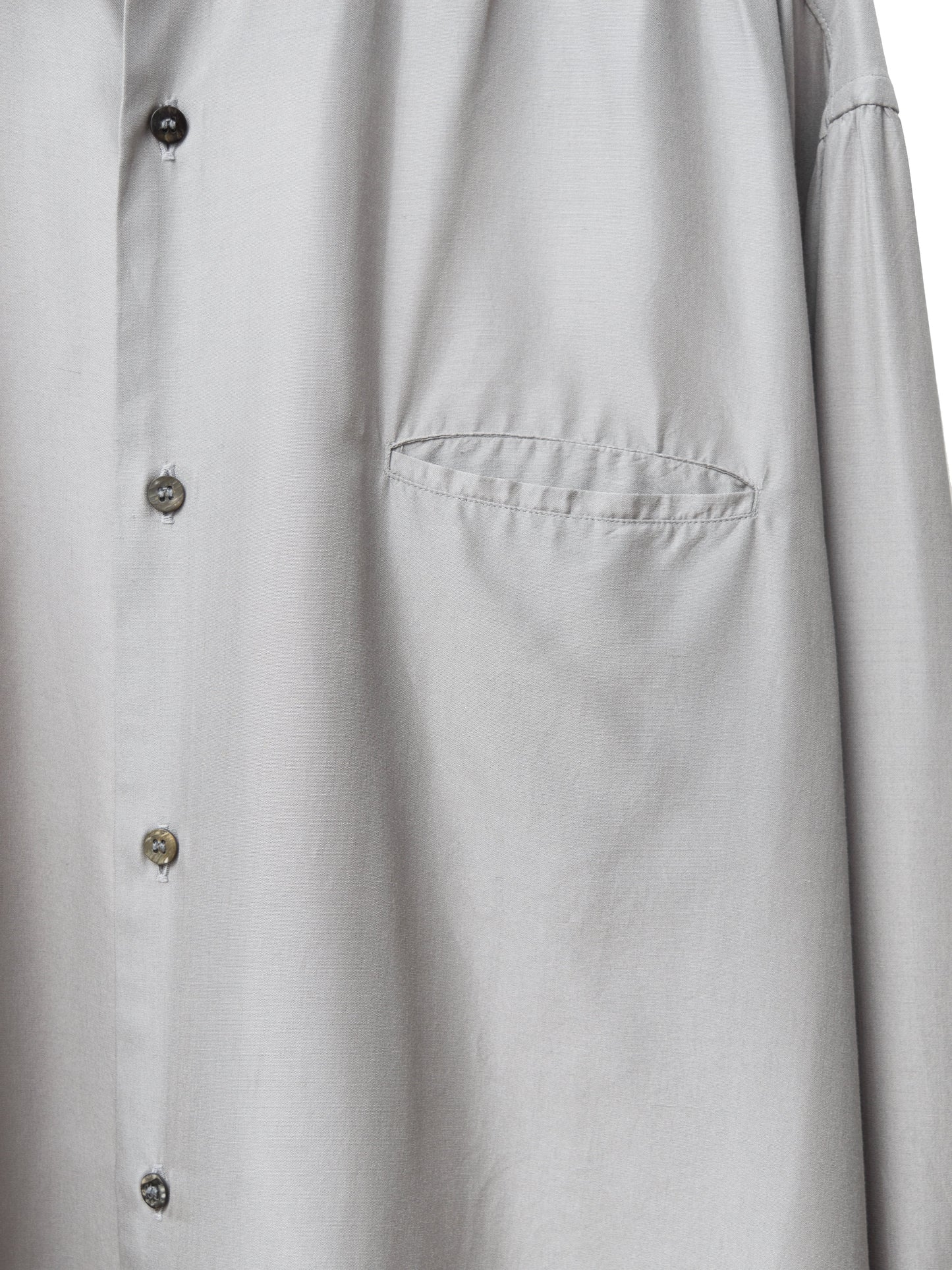 gathered seam shirt silver ∙ silk rayon ∙ one size