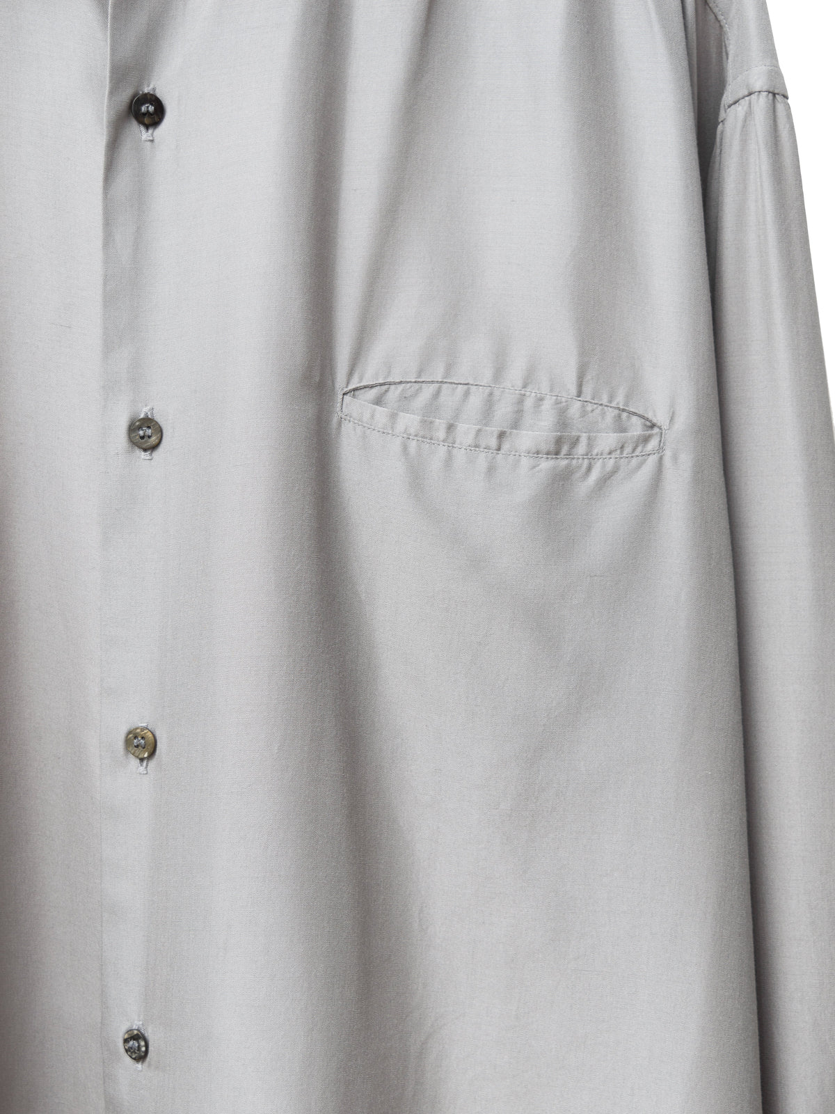 Gathered Seam Shirt Silver