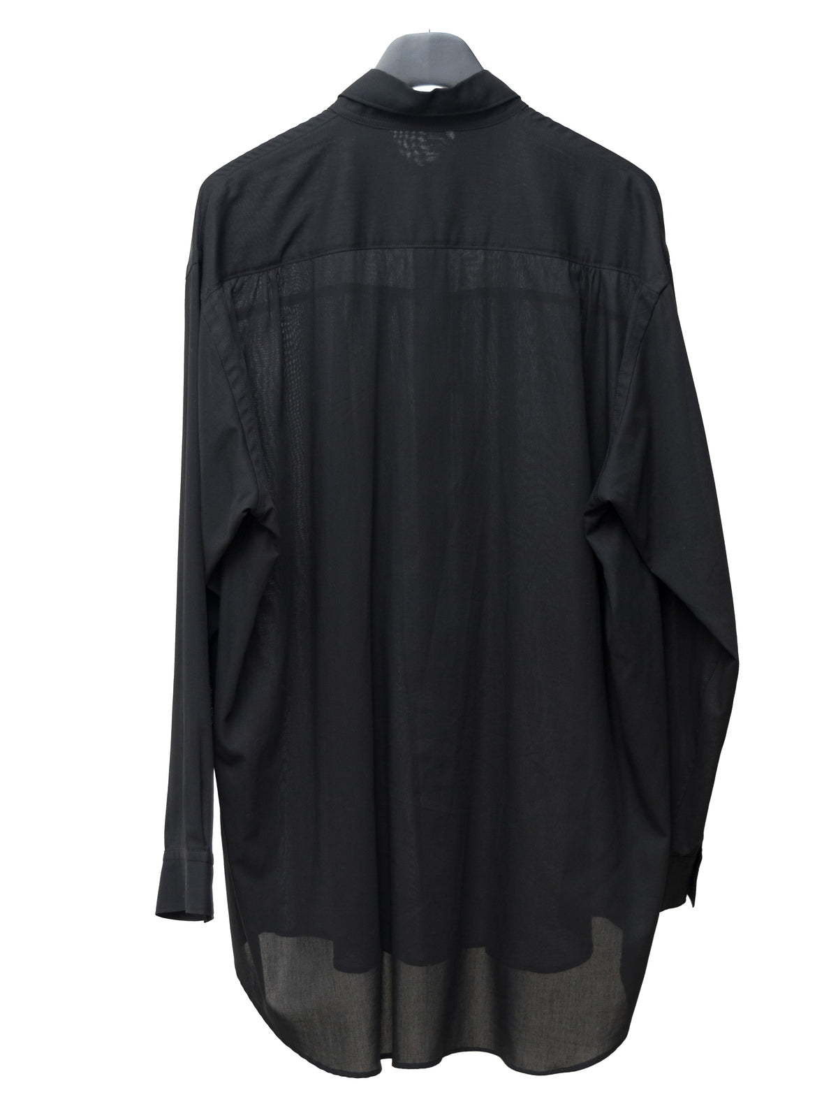 S/S 02 Gathered Yoke Shirt Black