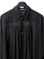 S/S 02 Gathered Yoke Shirt Black
