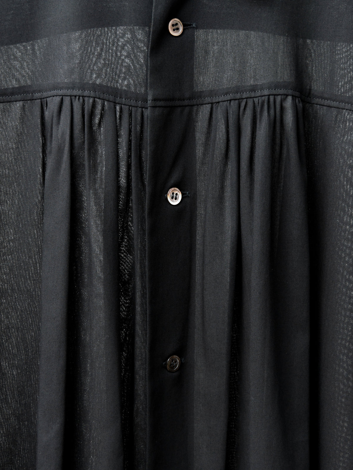 S/S 02 Gathered Yoke Shirt Black