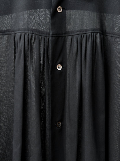 gathered yoke shirt black ∙ cotton ∙ medium