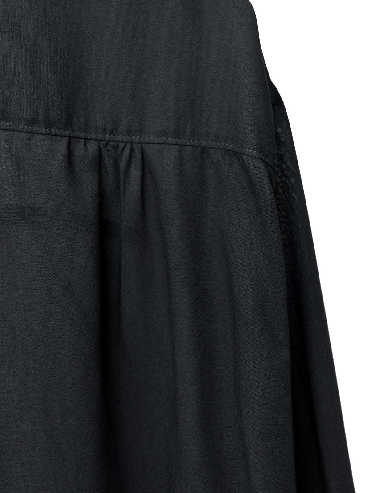 S/S 02 Gathered Yoke Shirt Black
