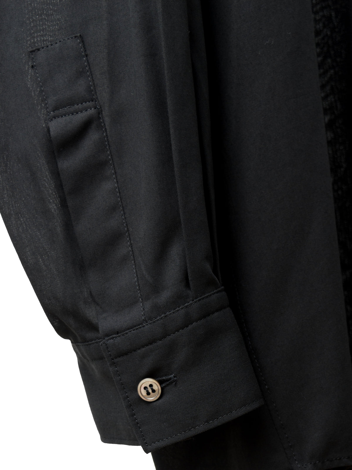 S/S 02 Gathered Yoke Shirt Black