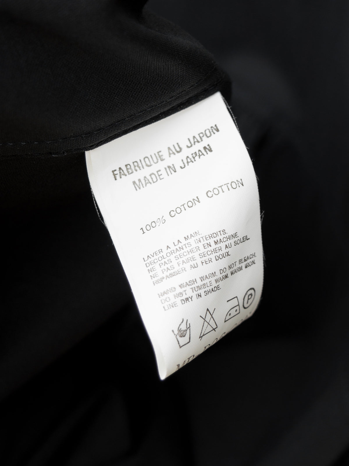 S/S 02 Gathered Yoke Shirt Black