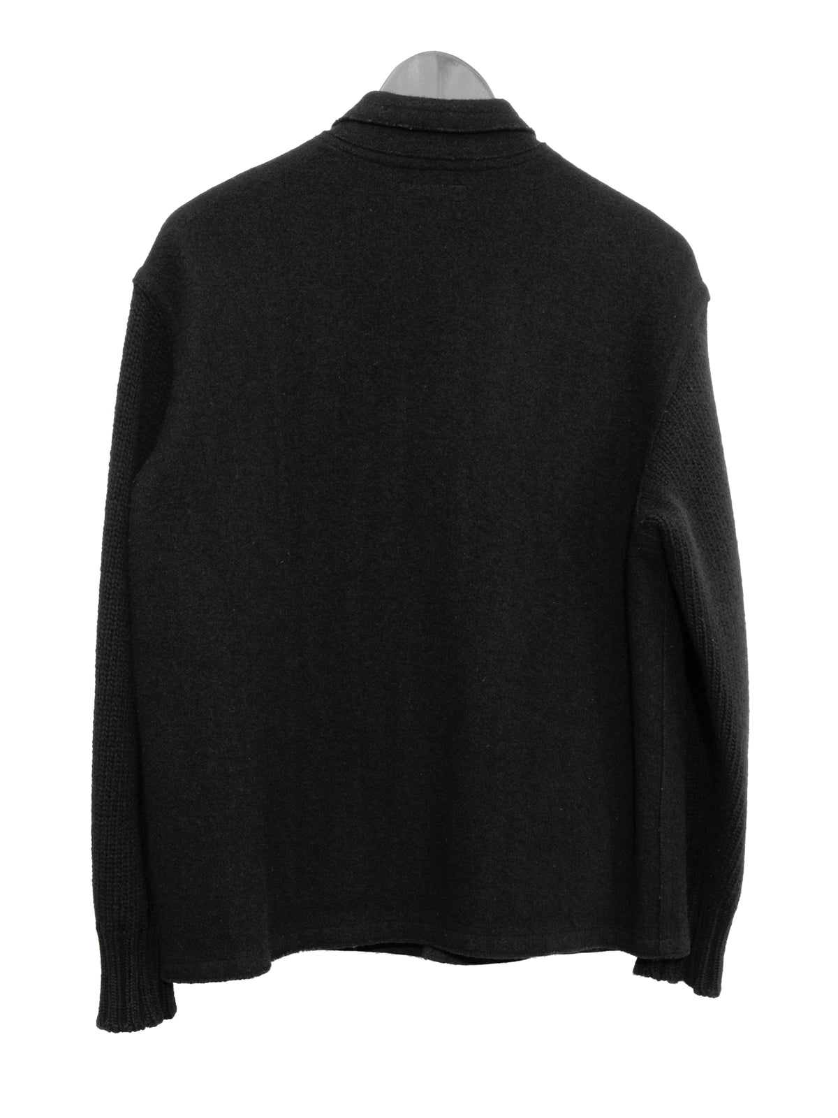 Knit Zip Blouson Black
