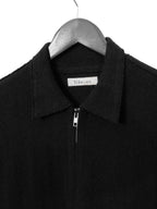 Knit Zip Blouson Black