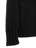 Knit Zip Blouson Black