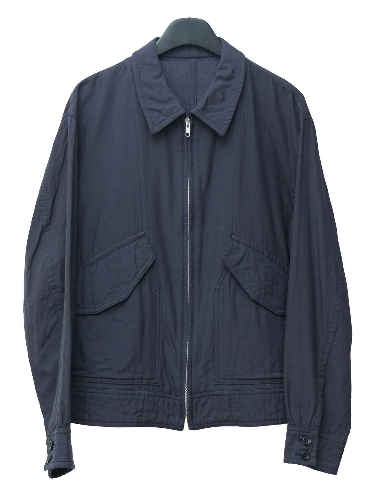Zip Front Blouson Navy