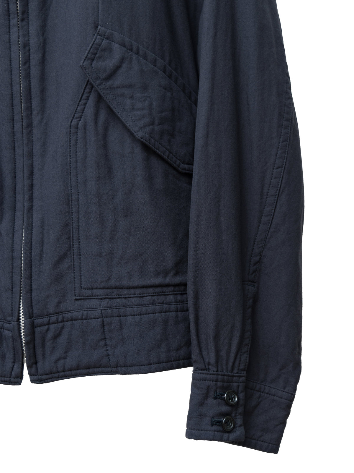 Zip Front Blouson Navy