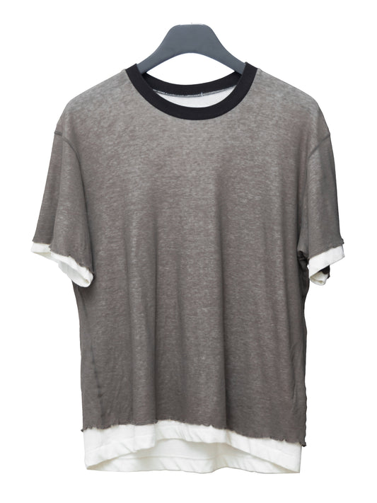 double layer tee taupe ∙ cotton poly ∙ medium