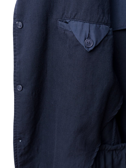 garment dyed tailored jacket navy ∙ wool ∙ medium