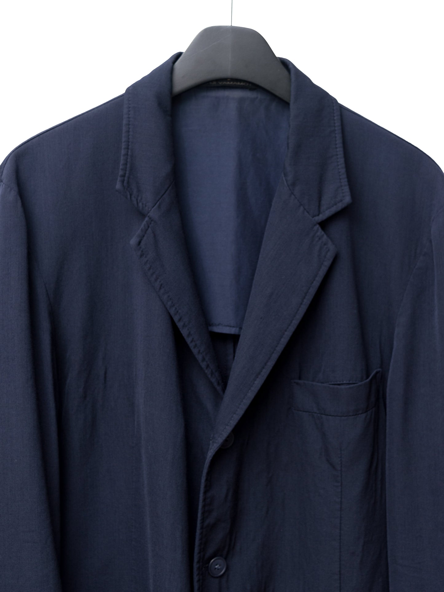 garment dyed tailored jacket navy ∙ wool ∙ medium