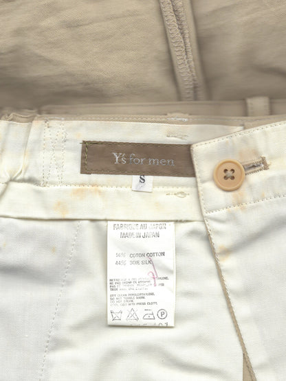 elastic waist pants tan ∙ cotton silk ∙ small