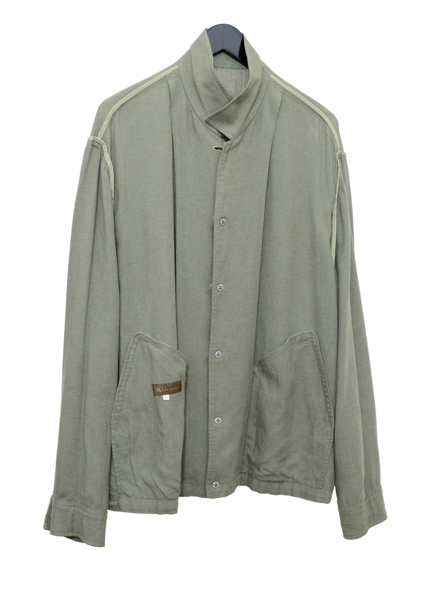 button front blouson sage ∙ rayon linen ∙ large