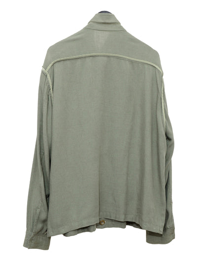 button front blouson sage ∙ rayon linen ∙ large