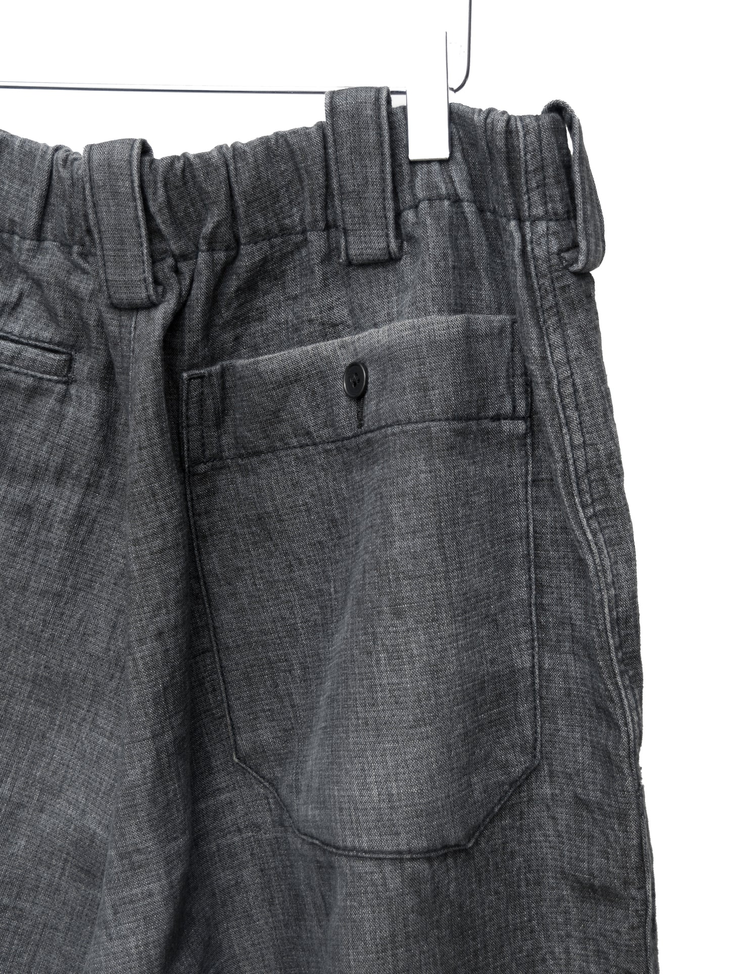 elastic waist pants fade grey ∙ linen poly cotton ∙ large