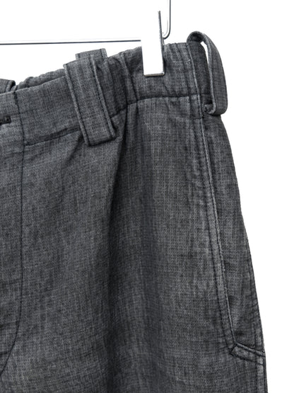 elastic waist pants fade grey ∙ linen poly cotton ∙ large