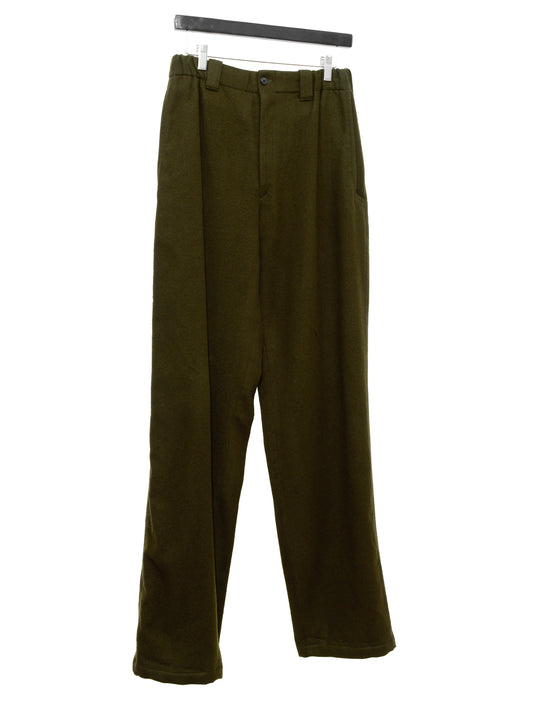 elastic waist pants olive ∙ melton wool ∙ medium