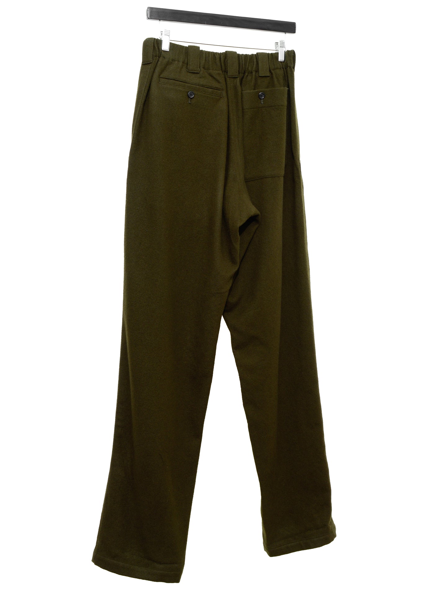elastic waist pants olive ∙ melton wool ∙ medium