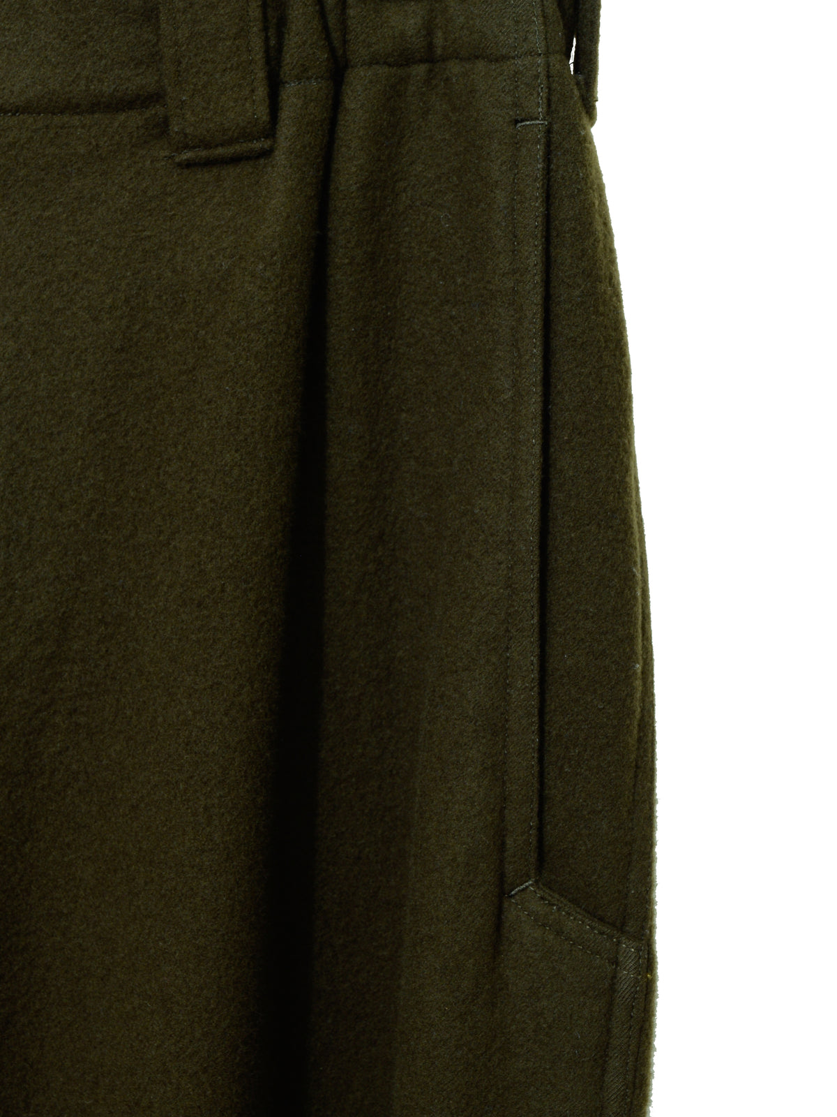 Elastic Waist Pants Olive