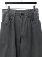 Gathered Pleat Jeans Grey