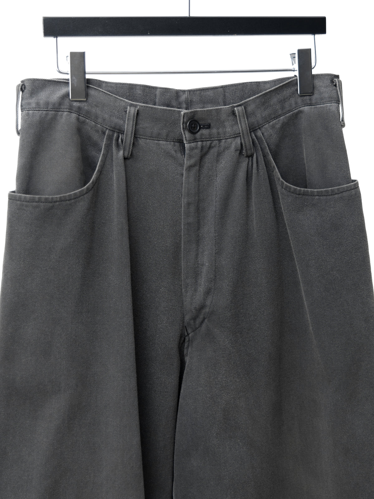 Gathered Pleat Jeans Grey