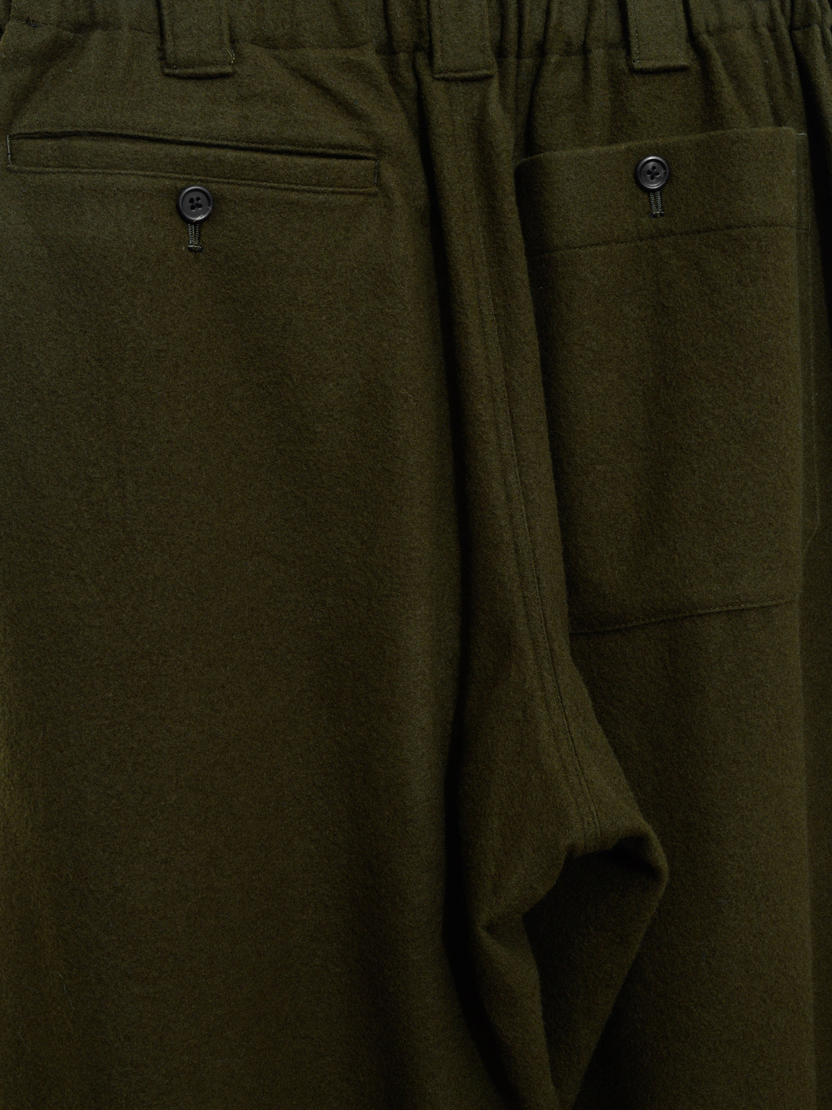 Elastic Waist Pants Olive