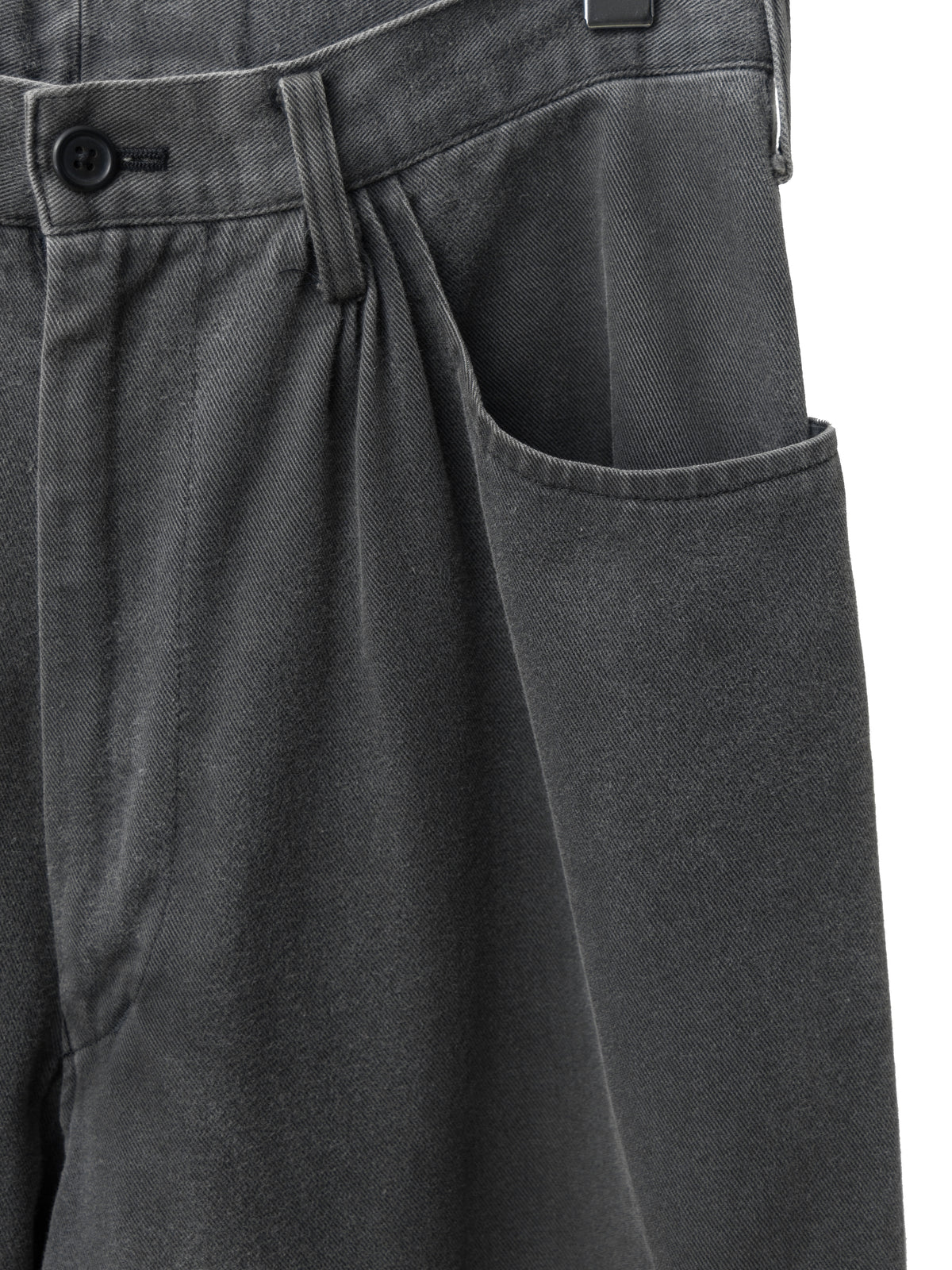 Gathered Pleat Jeans Grey
