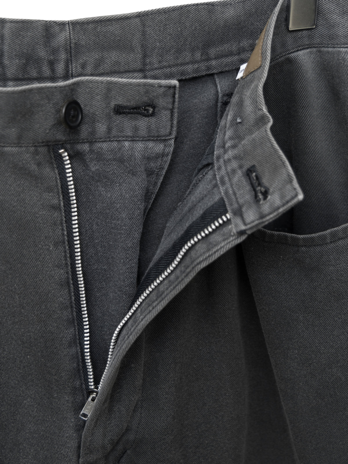 Gathered Pleat Jeans Grey
