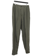 Double Pleat Trousers Olive