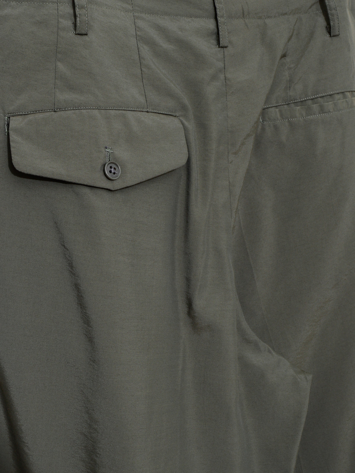 Double Pleat Trousers Olive