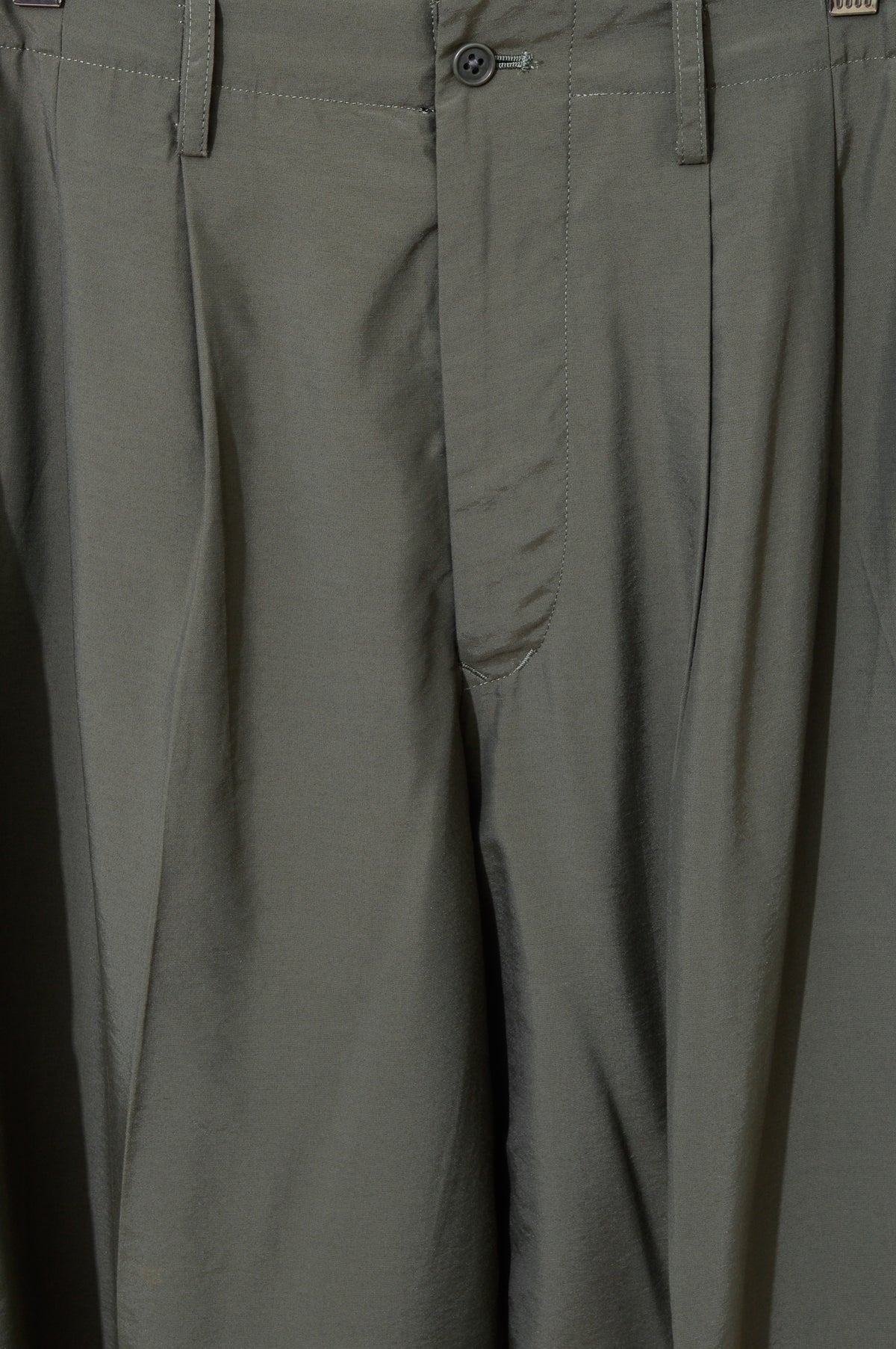 Double Pleat Trousers Olive