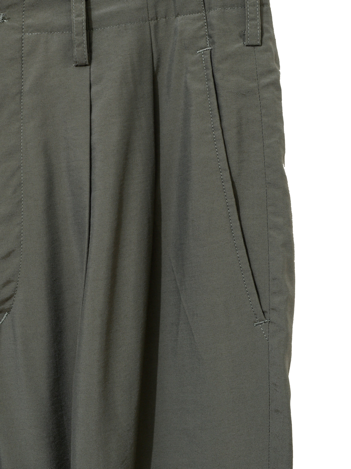 Double Pleat Trousers Olive