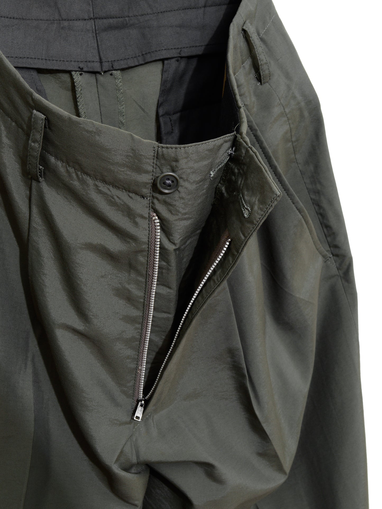 double pleat trousers olive ∙ rayon nylon ∙ small