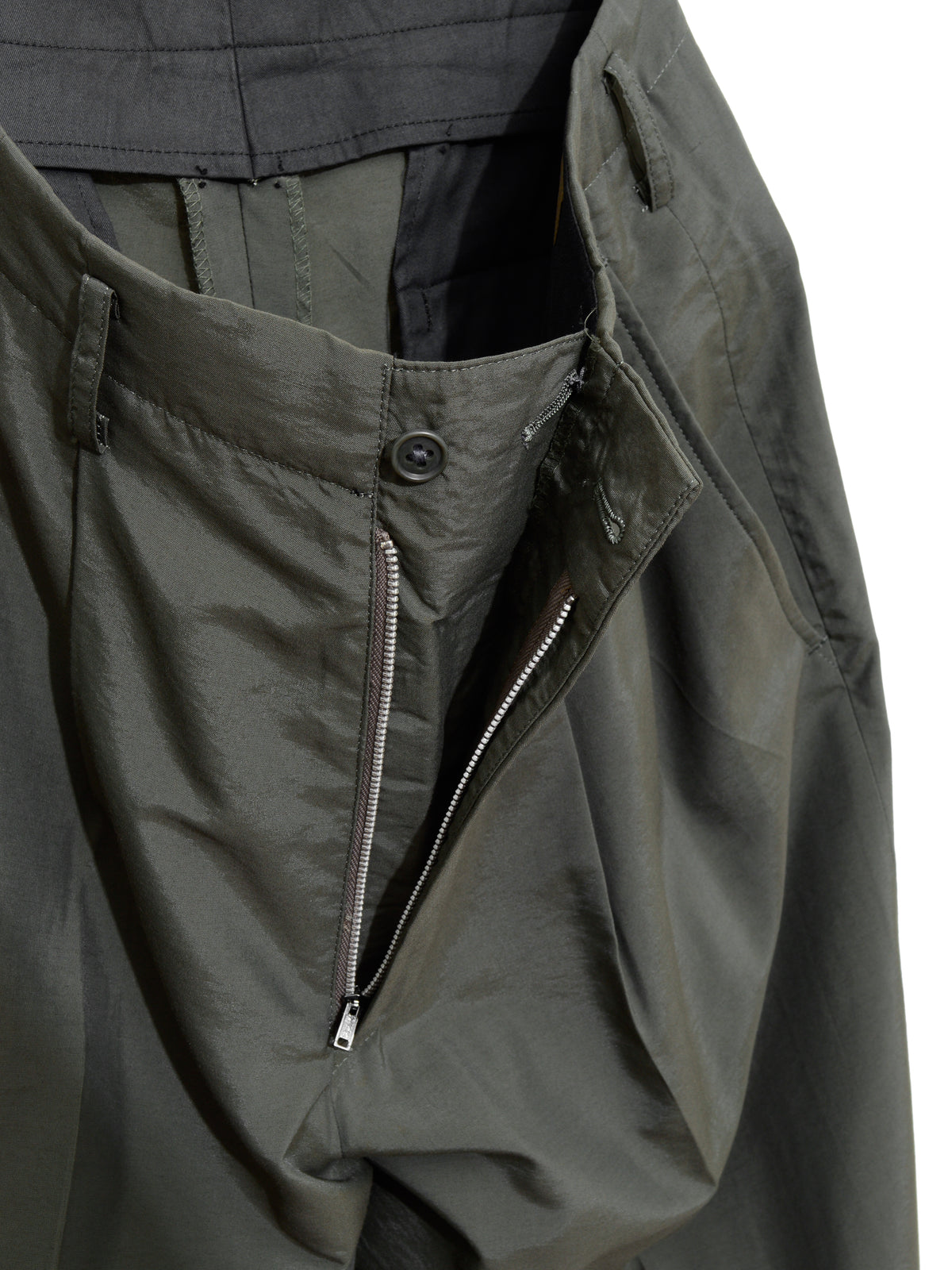 Double Pleat Trousers Olive