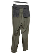 Double Pleat Trousers Olive